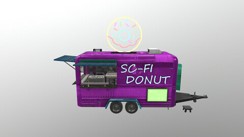 Cyberpunk City - Donut Caravan