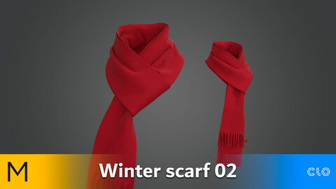 Winter Scarf 02 Marvelous Designer, CLO3D