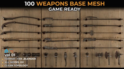 100 WEAPONS BASE MESH