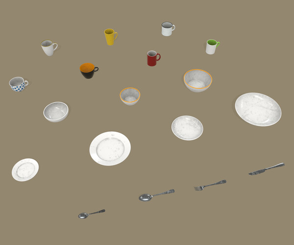 ArtStation Tableware Game Assets