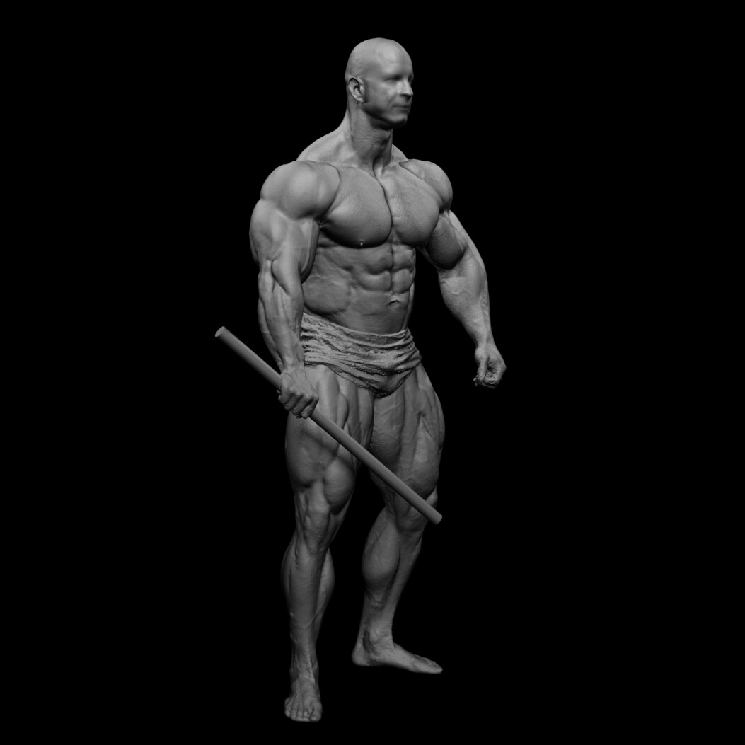 ArtStation - 3D scan real extreme muscleanatomy Man08 pose 08 | Resources