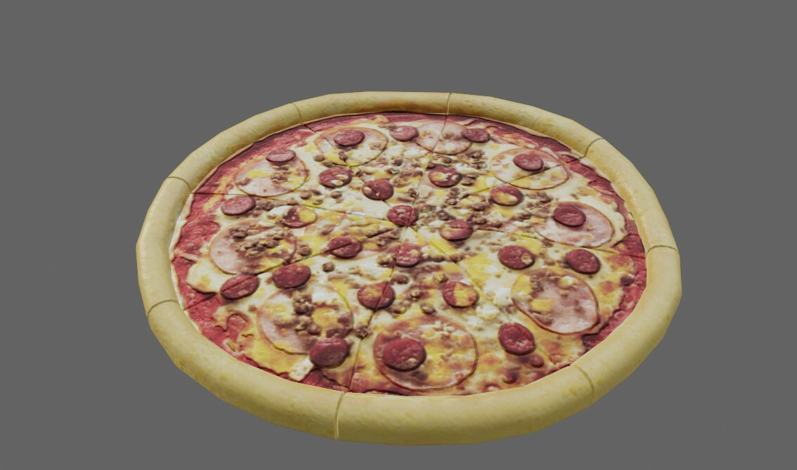 Big Pizza Simulation Food Model , modelzz