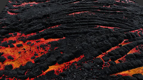 Lava Surface Ground Material Textures / Quixel Mixer Project 8K