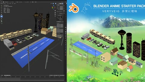 Blender Anime Pack - 2D & 3D