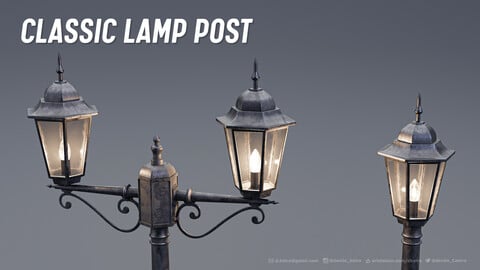 Classic Lamp Post | 3D model