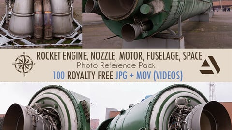 Photo/Textures Reference Pack: Rocket Engine, Nozzle, Motor, Fuselage, Space, Shuttle [Ukraine Donation]