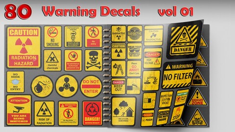 80  Warning Decals  vol 01