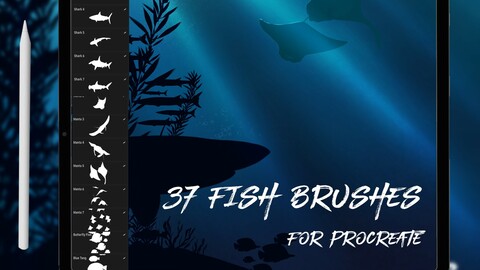 37 Fish Brushes for Procreate