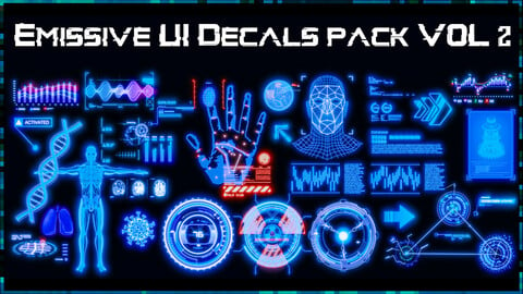 Emissive Ui Decals Pack Vol 2 | PNG | Kpack | Decal Machine