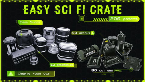 Easy Sci Fi Crate | Kpack for Blender