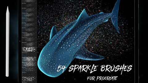 54 Sparkle Brushes for Procreate