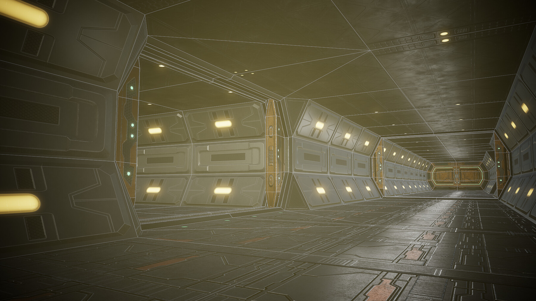 ArtStation - Sci Fi Modular Corridor 3D model Low-poly | Game Assets