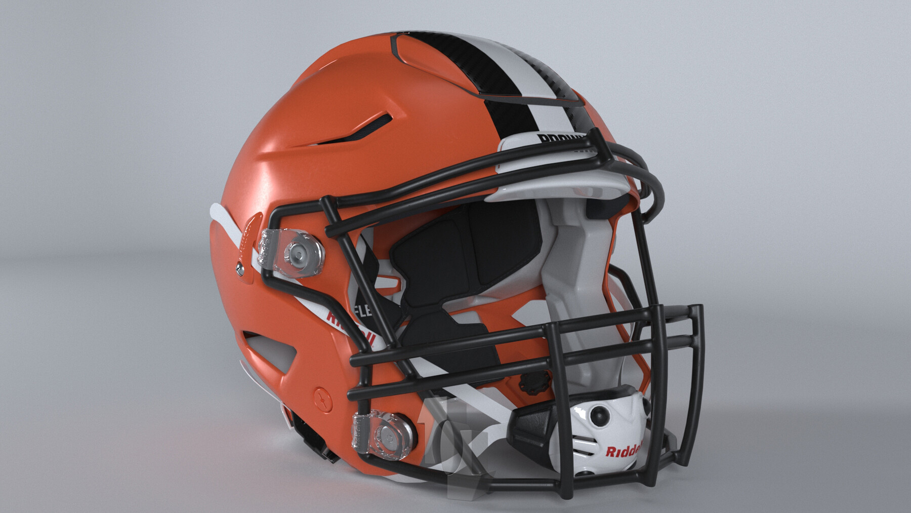 Modern Football Helmet with various Facemasks 3D model 3D