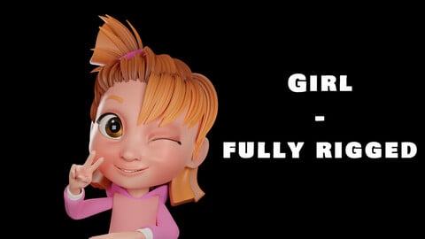 Cartoon Girl - Fully Rigged
