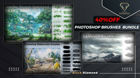 Photoshop brushes bundle ( 40% OFF )