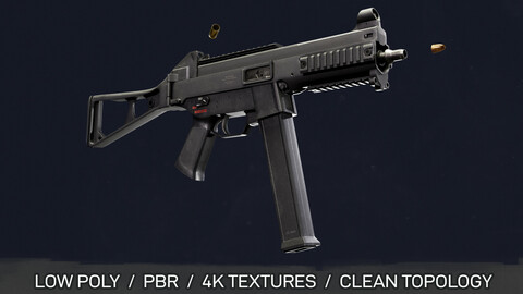 HK UMP 45 | 3D Model | Low Poly | 4K Textures | PBR