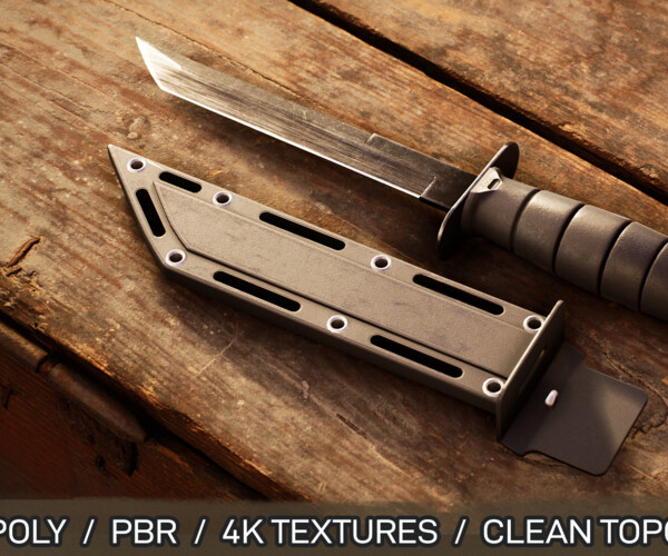 Kabar Knife [Game-Ready] - Download Free 3D model by Wenedi (^-^)/  [be13db4] - Sketchfab