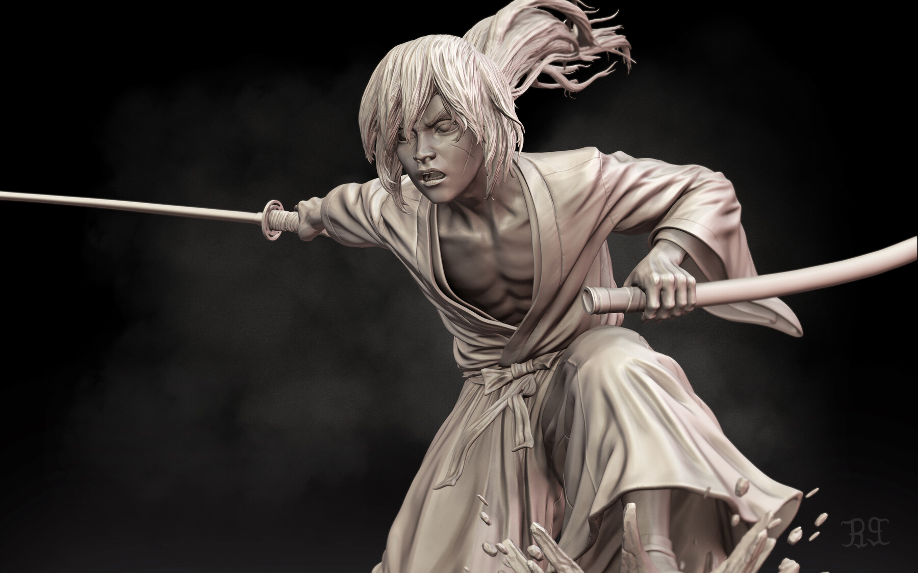 Dtninja831 - Here is a new illustration of Kenshin Himura! Source
