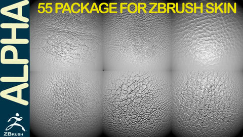 Alpha 55 Package for ZBRUSH Skin