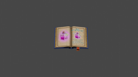 Alchemy Open Book low-poly game-ready the testing in Unity3D