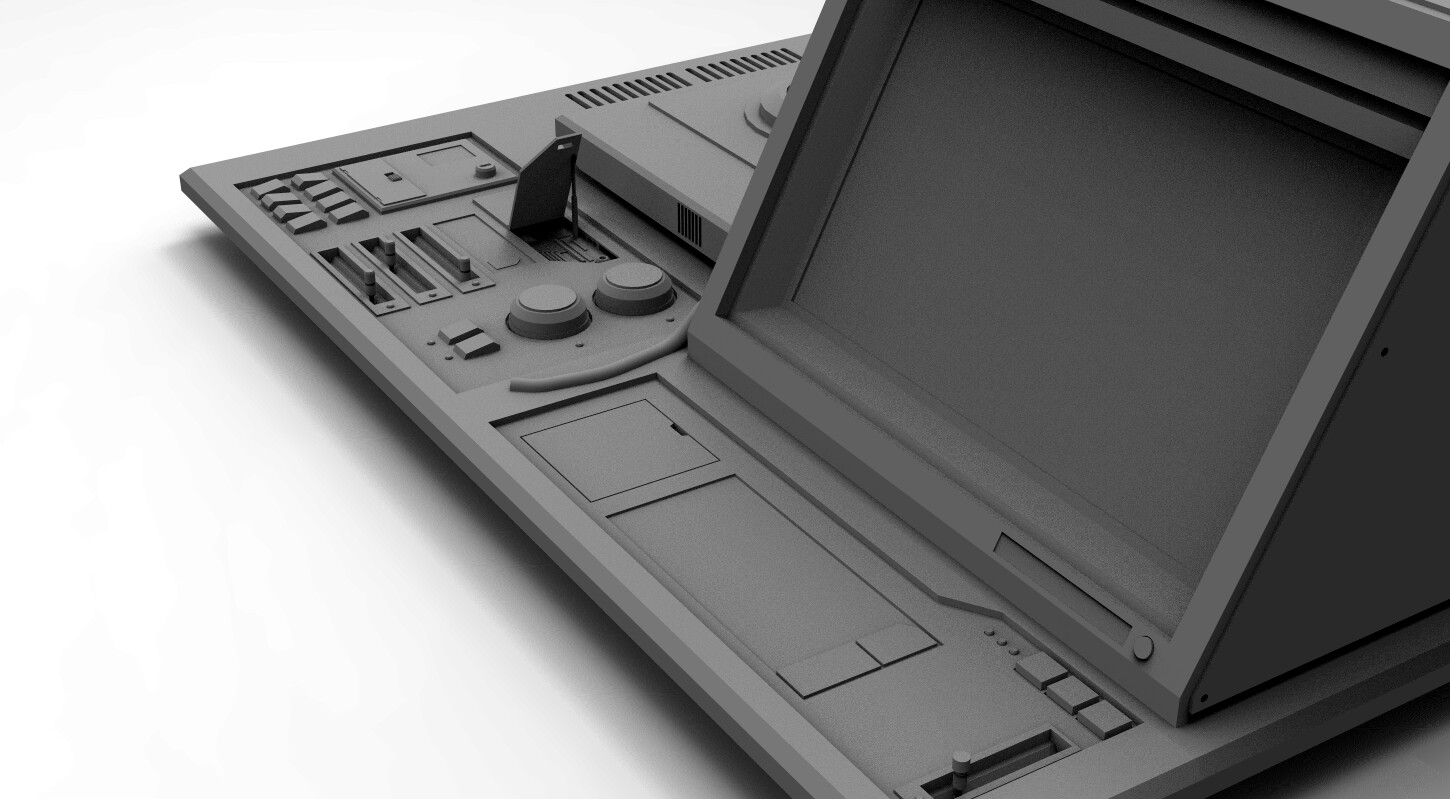 ArtStation - Sci-Fi Computers and Control Panels Kitbash - 4 Parts ...