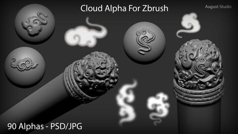 Cloud Alphas For Zbrush