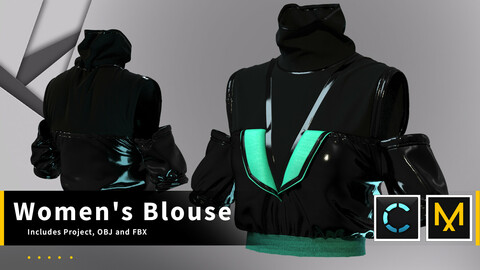 Cyberpunk women's blouse