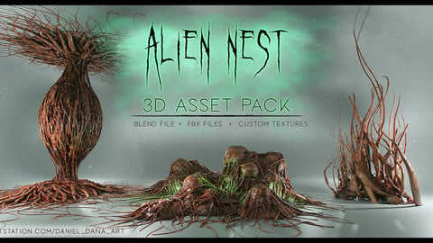Alien Nest 3D Asset Pack