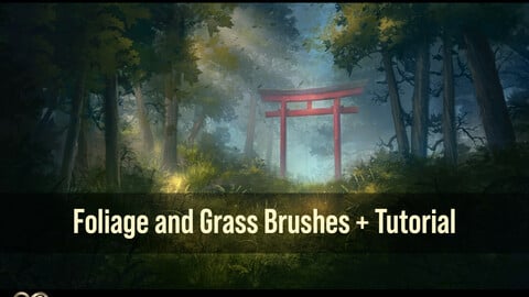 Foliage and Grass Brushes + Tutorial ( Procreate + Photoshop )
