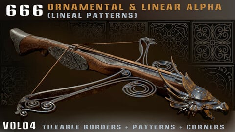 666-ornamental & linear alpha (lineal patterns)-Vol04