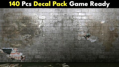 140 Pcs Decal Pack .Png ( Game Ready )