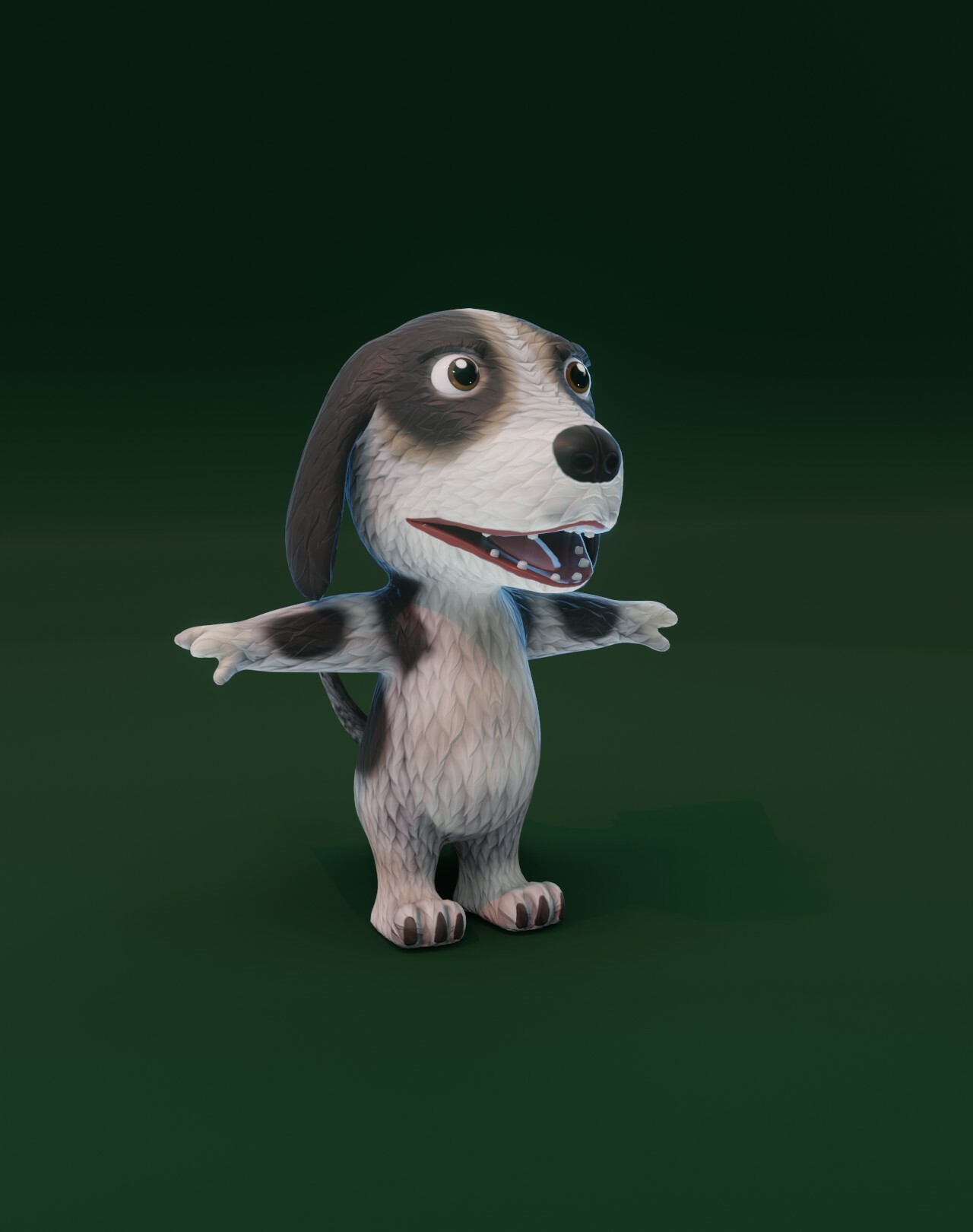 ArtStation - Cartoon Hound Dog 3D Model | Game Assets