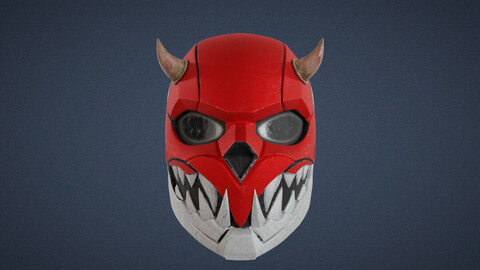 devil helmet sci fi Low-poly 3D model