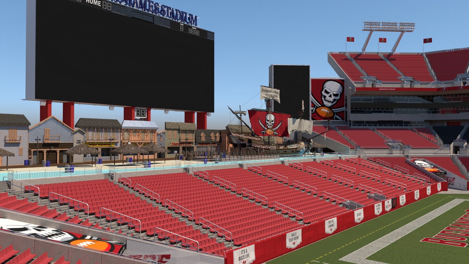 Tampa Bay Buccaneers Add New Videoboard to Raymond James Stadium