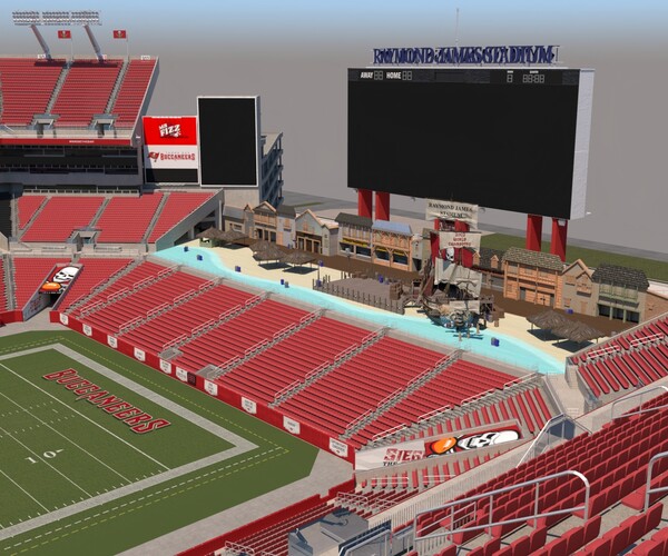 Raymond James Stadium - Tampa - Florida USA 3D model