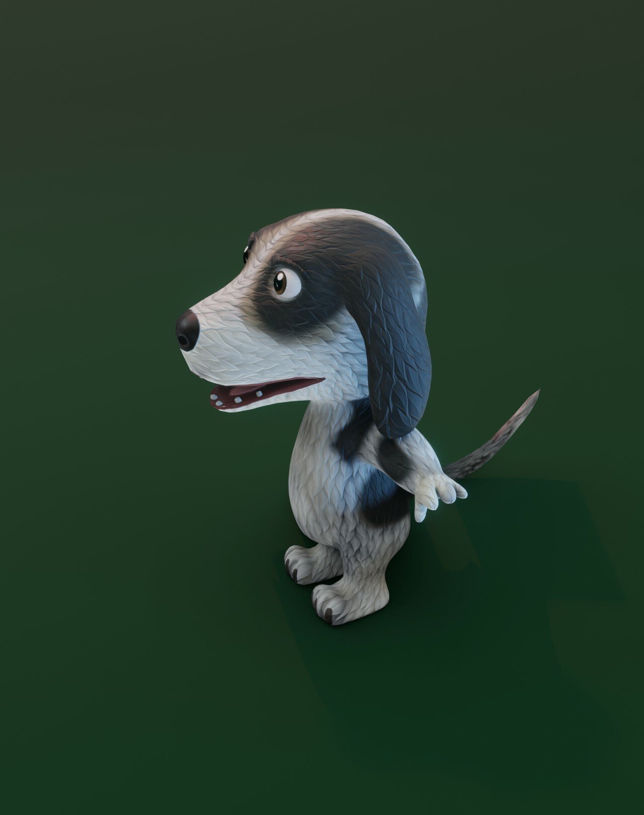 ArtStation - Cartoon Hound Dog Rigged 3D Model | Game Assets