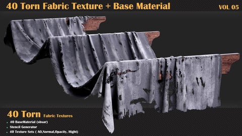 40 Torn Fabric Texture - VOL 05