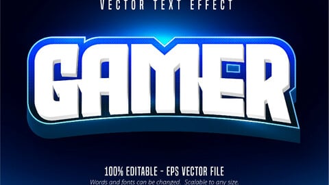 Gamer text, e-sport style editable text effect