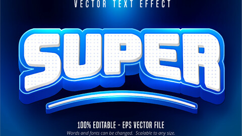 Super text, sport style editable text effect