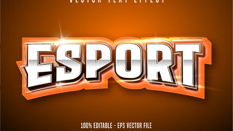 Esport text, sport style editable text effect