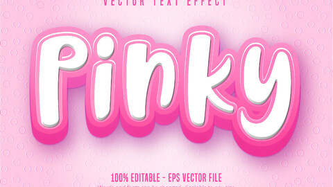 ArtStation - Pinky text, cartoon style editable text effect | Artworks