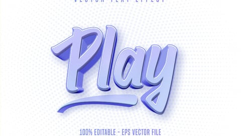 Play text, game style editable text effect