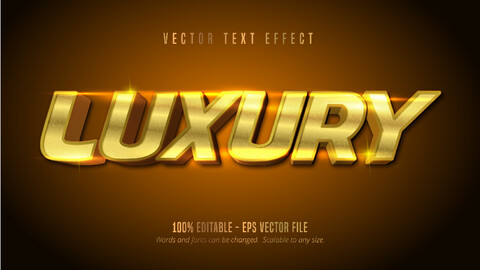 Luxury text, shiny gold style editable text effect