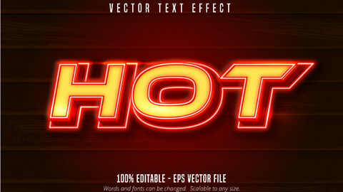 Editable text effect - very hot style