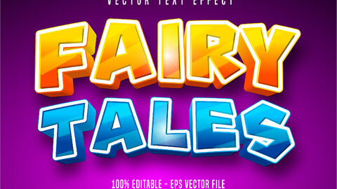 Fairy tales text effect, editable font style