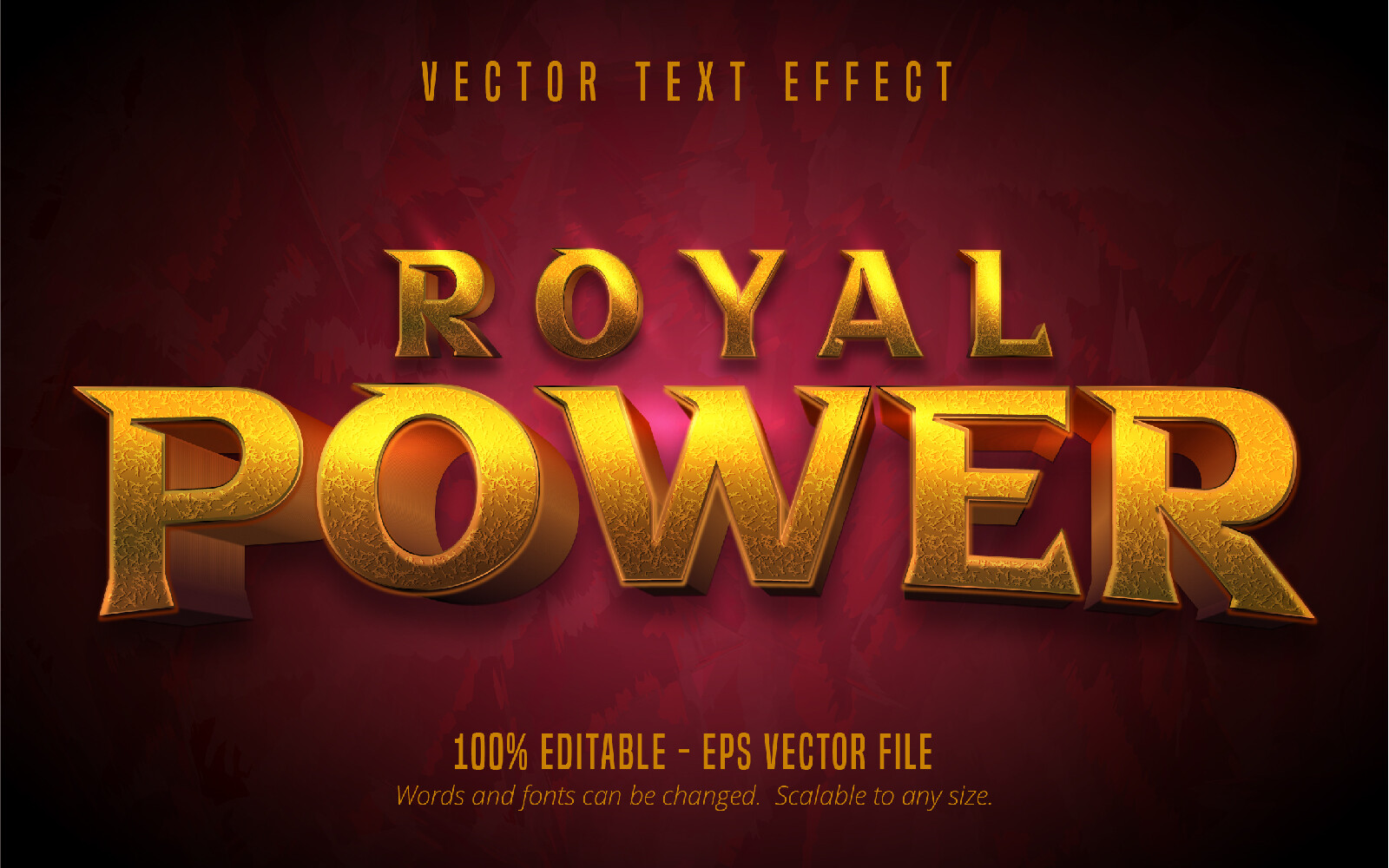 Royal power. Золотой шрифт. Gold text Effect. Force слово. Royal text.