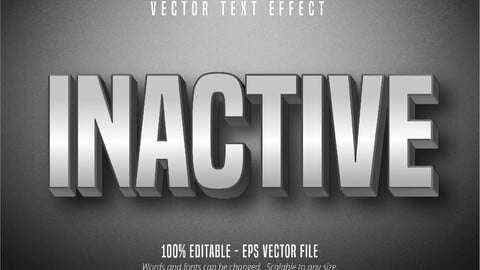 Inactive text, grey color editable text effect