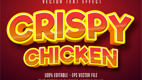 Crispy chicken text, comic style text effect