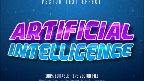 Artificial intelligence editable text effect