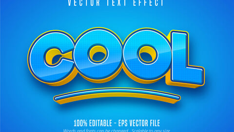 Cool text, 3d editable text effect